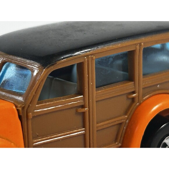 VTG 1979 HOT WHEELS 1:64 1940s WOODIE WAGON CUSTOM HI RAKERS BLACKWALL HK ORANGE - Picture 8 of 9